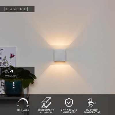 Lucide DEVI - Wall light - 1xG9 - White